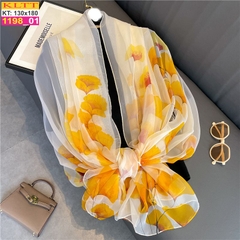 Khăn Lụa Tơ Tằm Thế Giới Khăn Đẹp cao cấp KLTT 19801