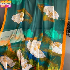 Khăn Lụa Tơ Tằm Thế Giới Khăn Đẹp cao cấp KLTT 20101