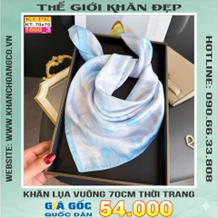 Khăn Phụ Kiện Lụa Vuông 70cm - Thế Giới Khăn Đẹp C1012_3