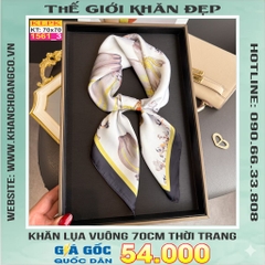 Khăn Phụ Kiện Lụa Vuông 70cm - Thế Giới Khăn Đẹp C1048_3