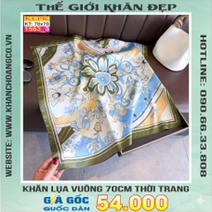 Khăn Phụ Kiện Lụa Vuông 70cm - Thế Giới Khăn Đẹp C1045_3