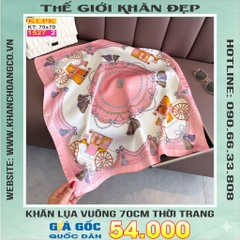 Khăn Phụ Kiện Lụa Vuông 70cm - Thế Giới Khăn Đẹp C1024_2