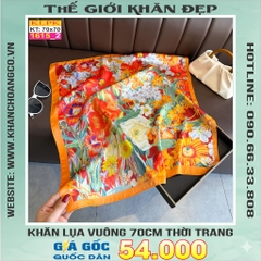 Khăn Phụ Kiện Lụa Vuông 70cm - Thế Giới Khăn Đẹp C1062_2