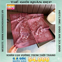 Khăn Phụ Kiện Lụa Vuông 70cm - Thế Giới Khăn Đẹp C1021_4