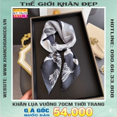 Khăn Phụ Kiện Lụa Vuông 70cm - Thế Giới Khăn Đẹp C1002_1