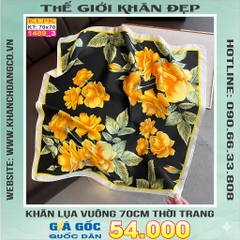 Khăn Phụ Kiện Lụa Vuông 70cm - Thế Giới Khăn Đẹp C1013_3