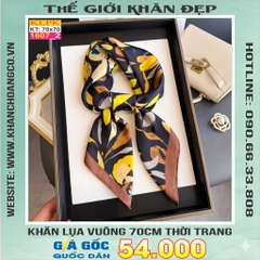 Khăn Phụ Kiện Lụa Vuông 70cm - Thế Giới Khăn Đẹp C1049_2
