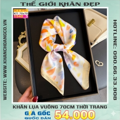 Khăn Phụ Kiện Lụa Vuông 70cm - Thế Giới Khăn Đẹp C1035_3