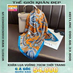 Khăn Phụ Kiện Lụa Vuông 70cm - Thế Giới Khăn Đẹp C1042_1
