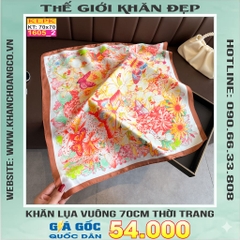 Khăn Phụ Kiện Lụa Vuông 70cm - Thế Giới Khăn Đẹp C1055_2