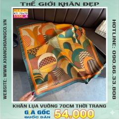 Khăn Phụ Kiện Lụa Vuông 70cm - Thế Giới Khăn Đẹp C1058_4