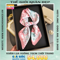 Khăn Phụ Kiện Lụa Vuông 70cm - Thế Giới Khăn Đẹp C1020_4