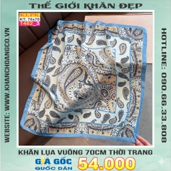 Khăn Phụ Kiện Lụa Vuông 70cm - Thế Giới Khăn Đẹp C1042_3
