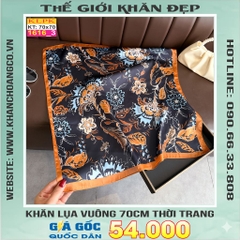 Khăn Phụ Kiện Lụa Vuông 70cm - Thế Giới Khăn Đẹp C1054_3