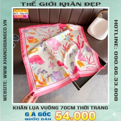 Khăn Phụ Kiện Lụa Vuông 70cm - Thế Giới Khăn Đẹp C1014_3