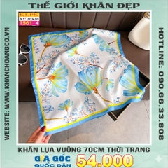Khăn Phụ Kiện Lụa Vuông 70cm - Thế Giới Khăn Đẹp C1048_4