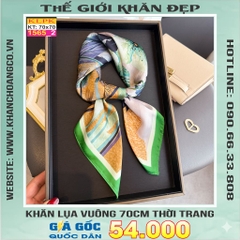 Khăn Phụ Kiện Lụa Vuông 70cm - Thế Giới Khăn Đẹp C1032_2