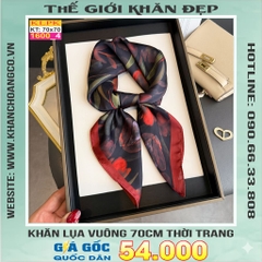 Khăn Phụ Kiện Lụa Vuông 70cm - Thế Giới Khăn Đẹp C1012_4