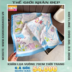 Khăn Phụ Kiện Lụa Vuông 70cm - Thế Giới Khăn Đẹp C1014_4