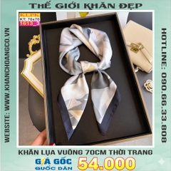 Khăn Phụ Kiện Lụa Vuông 70cm - Thế Giới Khăn Đẹp C1039_3