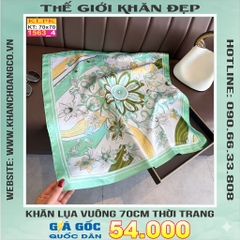 Khăn Phụ Kiện Lụa Vuông 70cm - Thế Giới Khăn Đẹp C1045_4