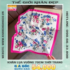 Khăn Phụ Kiện Lụa Vuông 70cm - Thế Giới Khăn Đẹp C1046_2