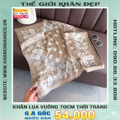 Khăn Phụ Kiện Lụa Vuông 70cm - Thế Giới Khăn Đẹp C1047_4