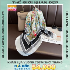 Khăn Phụ Kiện Lụa Vuông 70cm - Thế Giới Khăn Đẹp C1060_1