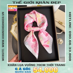 Khăn Phụ Kiện Lụa Vuông 70cm - Thế Giới Khăn Đẹp C1003_2