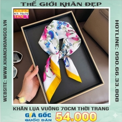 Khăn Phụ Kiện Lụa Vuông 70cm - Thế Giới Khăn Đẹp C1046_1