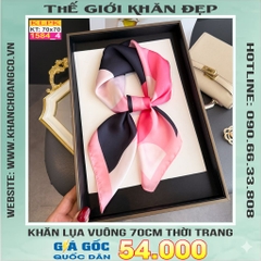 Khăn Phụ Kiện Lụa Vuông 70cm - Thế Giới Khăn Đẹp C1057_4