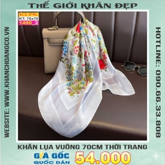 Khăn Phụ Kiện Lụa Vuông 70cm - Thế Giới Khăn Đẹp C1060_2