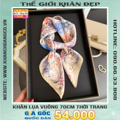 Khăn Phụ Kiện Lụa Vuông 70cm - Thế Giới Khăn Đẹp C1004_3