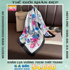 Khăn Phụ Kiện Lụa Vuông 70cm - Thế Giới Khăn Đẹp C1046_3