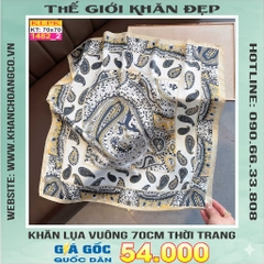 Khăn Phụ Kiện Lụa Vuông 70cm - Thế Giới Khăn Đẹp C1042_2