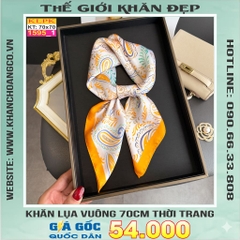Khăn Phụ Kiện Lụa Vuông 70cm - Thế Giới Khăn Đẹp C1003_1