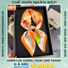 Khăn Phụ Kiện Lụa Vuông 70cm - Thế Giới Khăn Đẹp C1055_4