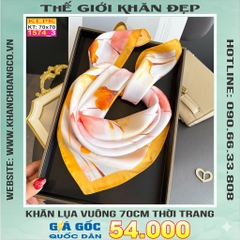 Khăn Phụ Kiện Lụa Vuông 70cm - Thế Giới Khăn Đẹp C1053_3