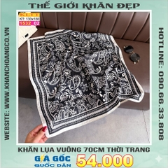 Khăn Phụ Kiện Lụa Vuông 70cm - Thế Giới Khăn Đẹp C1029_2