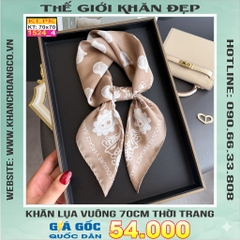 Khăn Phụ Kiện Lụa Vuông 70cm - Thế Giới Khăn Đẹp C1047_4