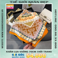Khăn Phụ Kiện Lụa Vuông 70cm - Thế Giới Khăn Đẹp C1038_4