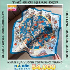 Khăn Phụ Kiện Lụa Vuông 70cm - Thế Giới Khăn Đẹp C1017_1