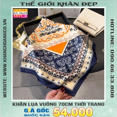 Khăn Phụ Kiện Lụa Vuông 70cm - Thế Giới Khăn Đẹp C1038_2