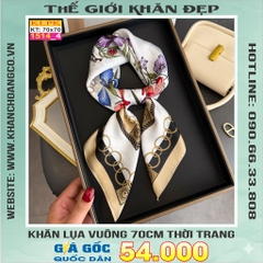 Khăn Phụ Kiện Lụa Vuông 70cm - Thế Giới Khăn Đẹp C1019_4