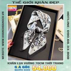 Khăn Phụ Kiện Lụa Vuông 70cm - Thế Giới Khăn Đẹp C1038_3