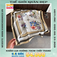 Khăn Phụ Kiện Lụa Vuông 70cm - Thế Giới Khăn Đẹp C1019_4