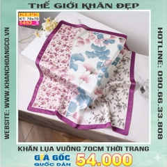 Khăn Phụ Kiện Lụa Vuông 70cm - Thế Giới Khăn Đẹp C1016_4