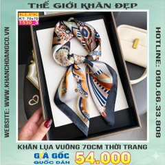 Khăn Phụ Kiện Lụa Vuông 70cm - Thế Giới Khăn Đẹp C1043_3