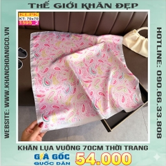 Khăn Phụ Kiện Lụa Vuông 70cm - Thế Giới Khăn Đẹp C1003_2