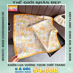 Khăn Phụ Kiện Lụa Vuông 70cm - Thế Giới Khăn Đẹp C1020_3